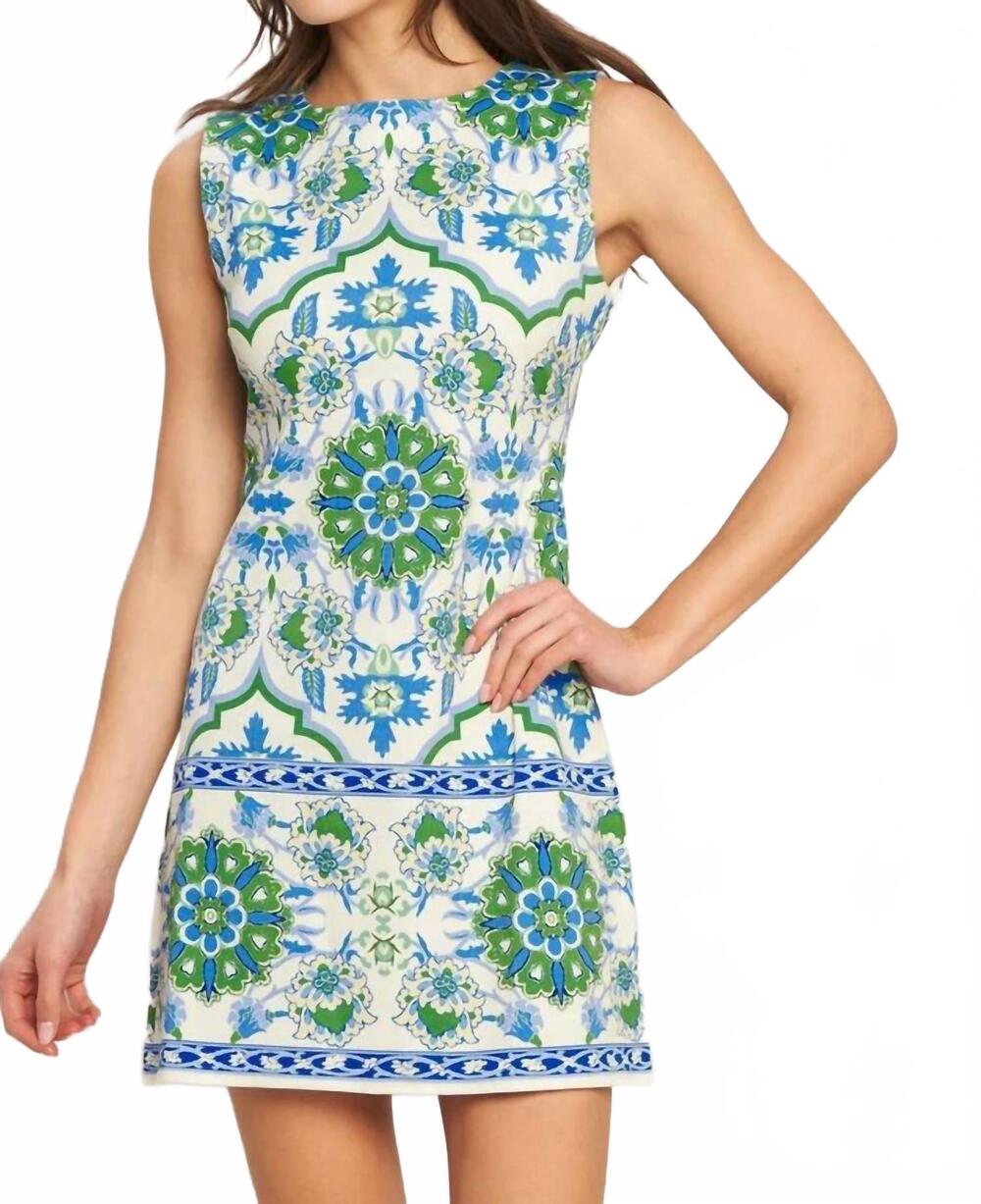 NEW FLYING TOMATO euro woven mini dress in ivory green